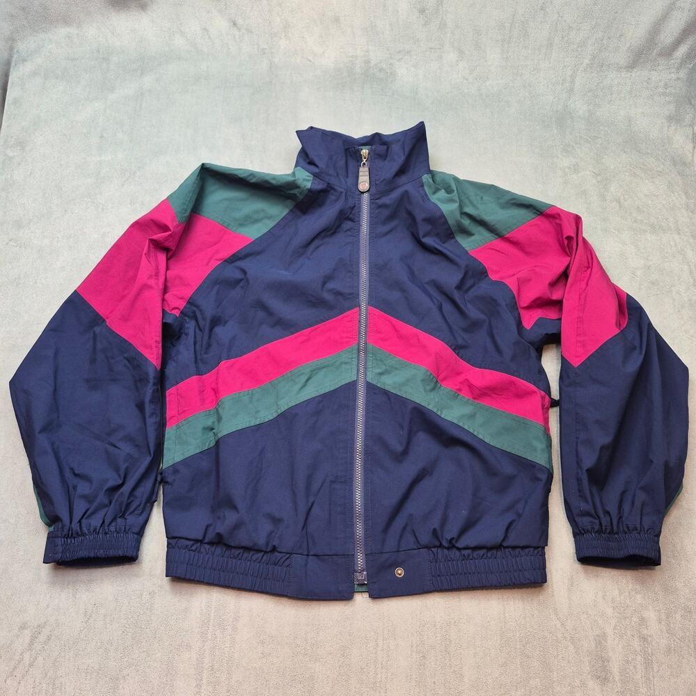 Vintage Wilson Tech 90's Y2K Colorblock Windbreaker Track Tennis Jacket Size M